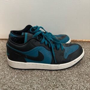 Nike Black and Blue Jordan ones